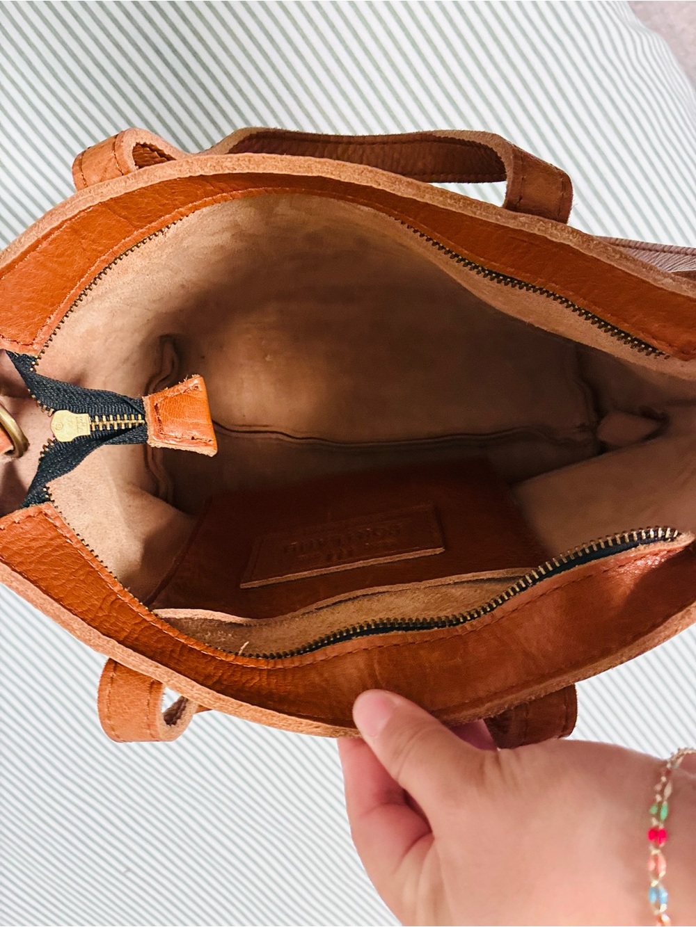 Portland Leather Goods Medium Crossbody Tote - Picture 4 of 5